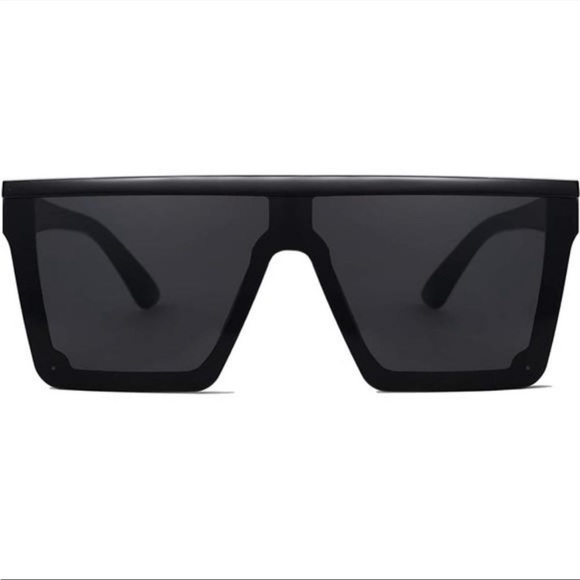 - Square Big Sunglasses Women Thick Frame Flat Top Mirrored Sunnies Shades…*NEW* - Picture 6 of 6